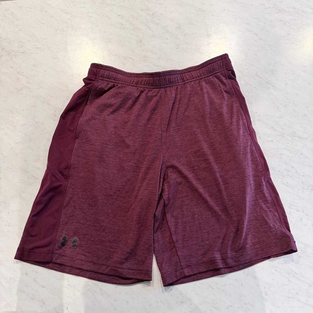 Under Armour Men's Burgundy Athletic Shorts
